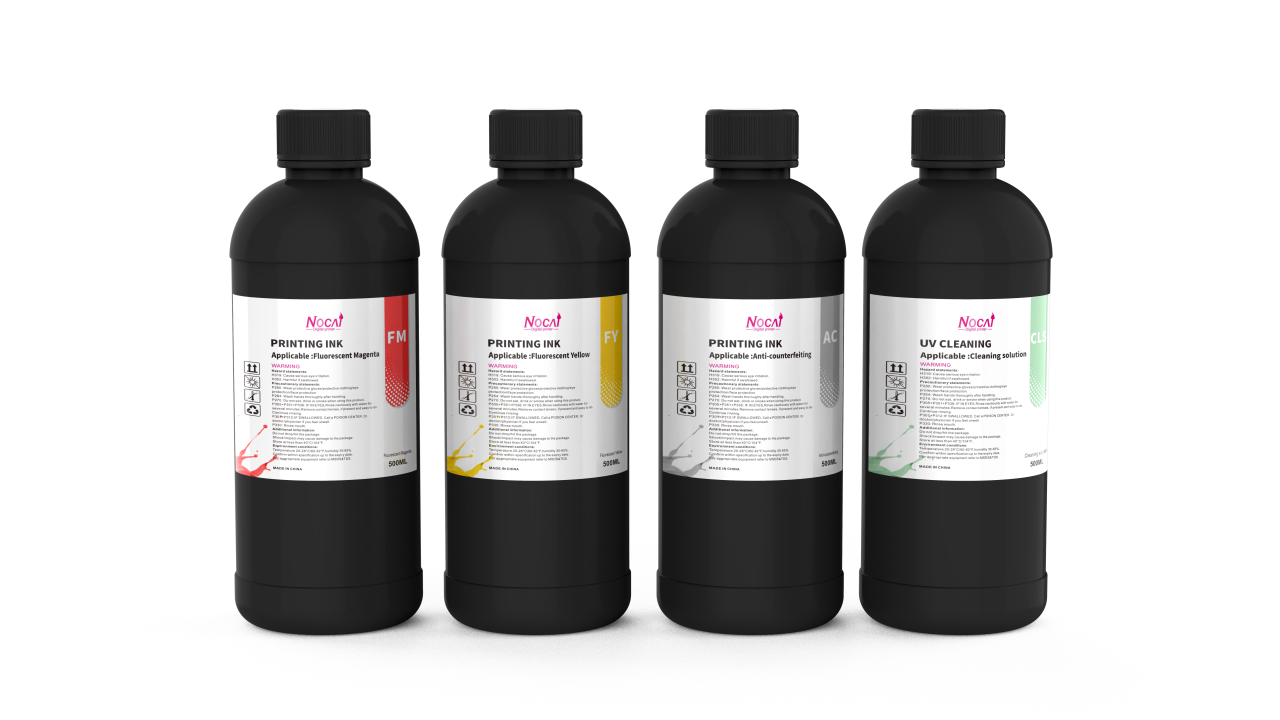 Nocai UV Mürekkep Seti (500ml × 3) – NC-SLP20 Uyumlu